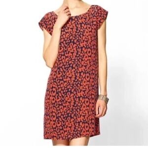 Joie Weaver Animal Print silk shift dress